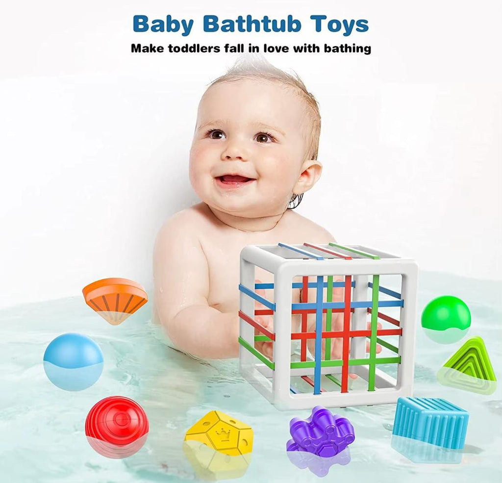 Cubo Sensorial Con Figuras Geometricas