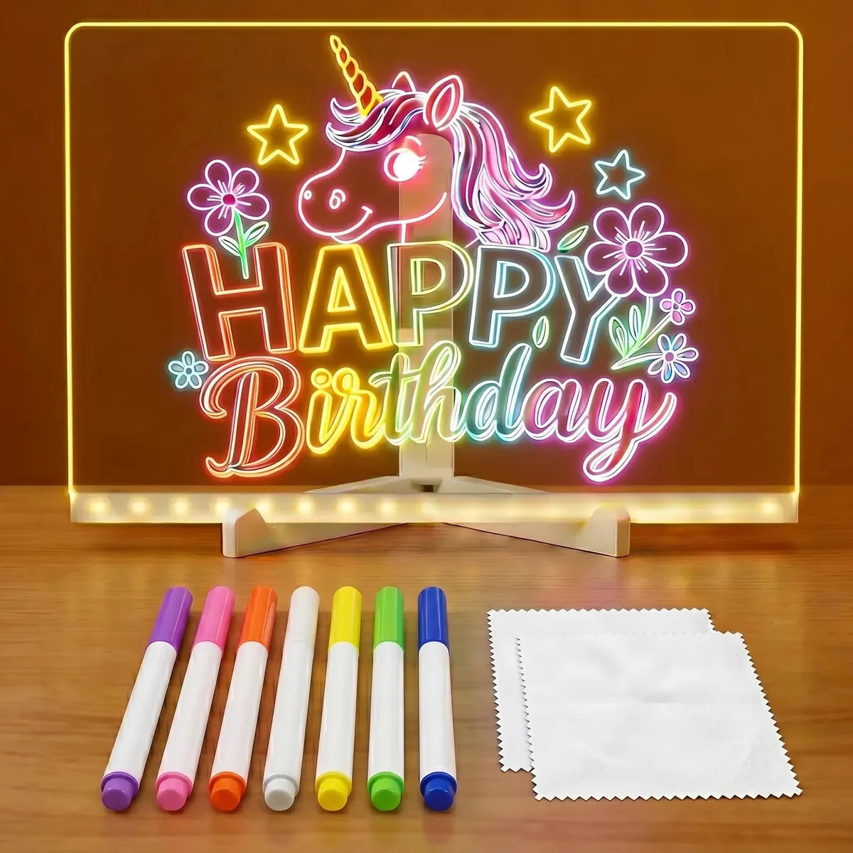 Pizarra Magica 20cm X 30cm Luz Led Usb