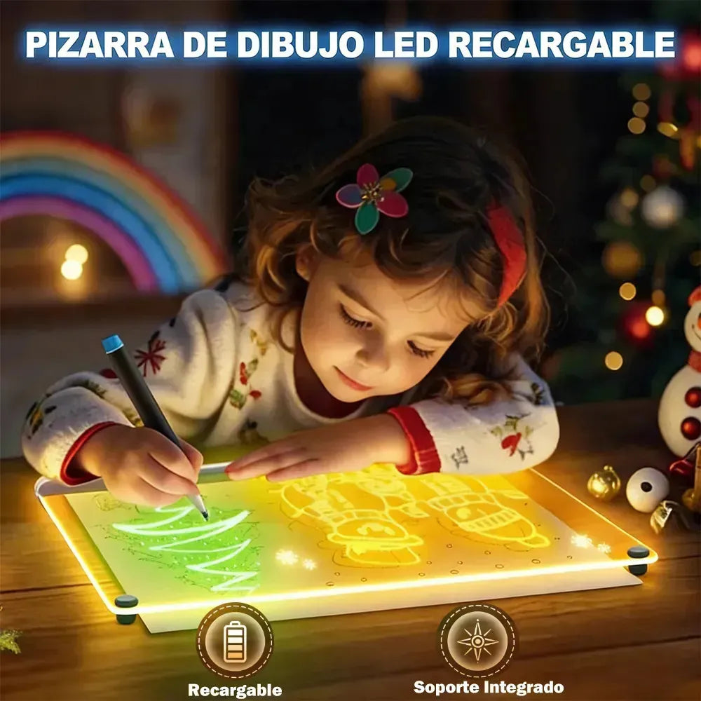 Pizarra Magica 20cm X 30cm Luz Led Usb