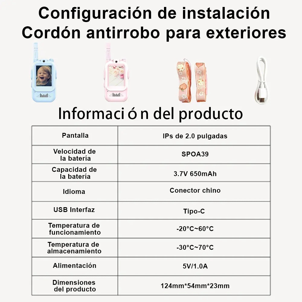 Walkie Talkies De Video Con Pantalla
