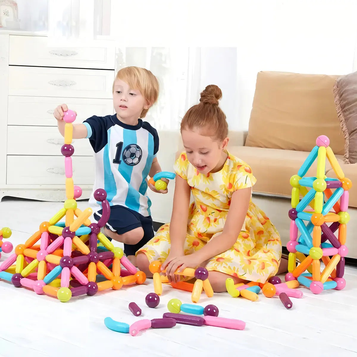 Juego Bloques Construccion Magneticos