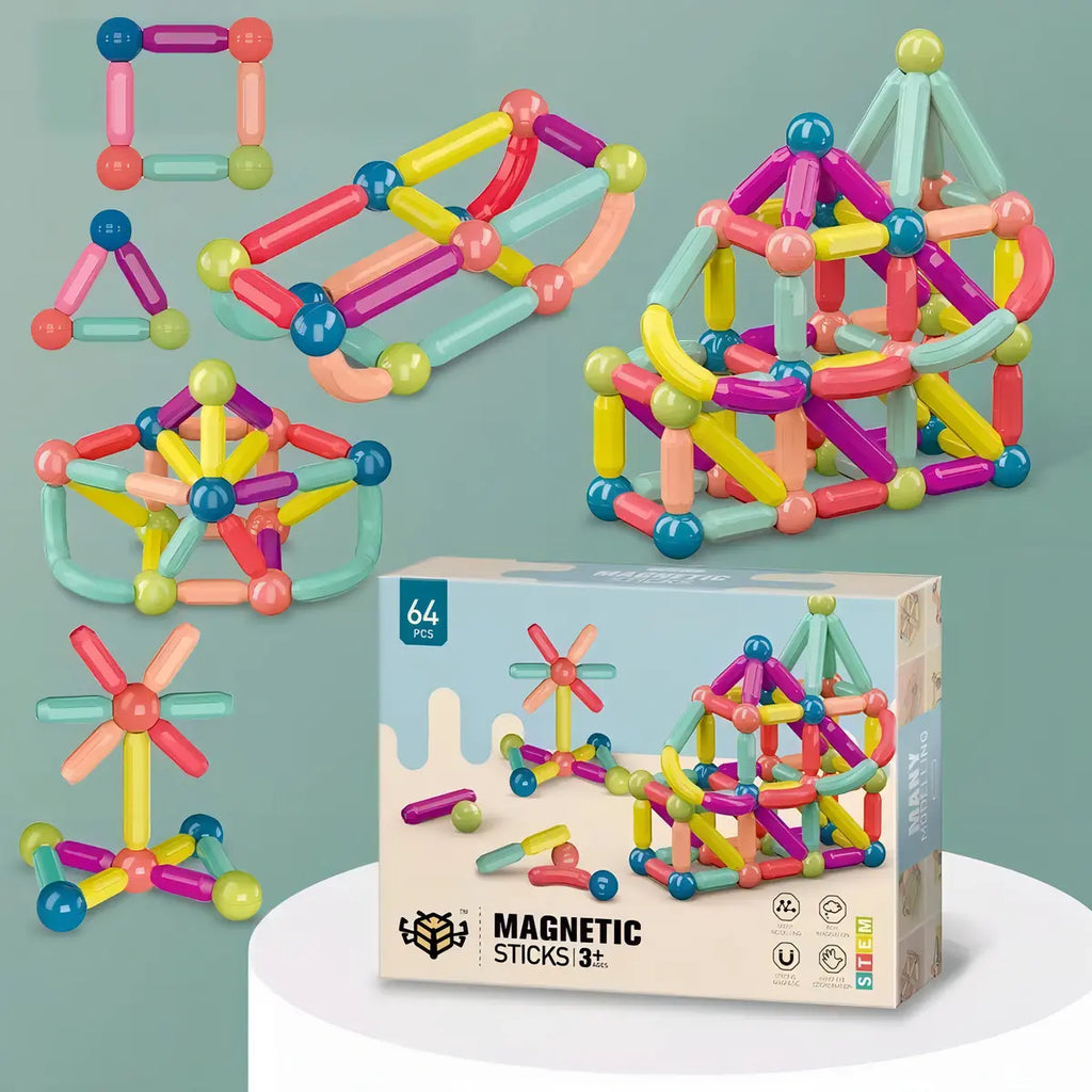 Juego Bloques Construccion Magneticos