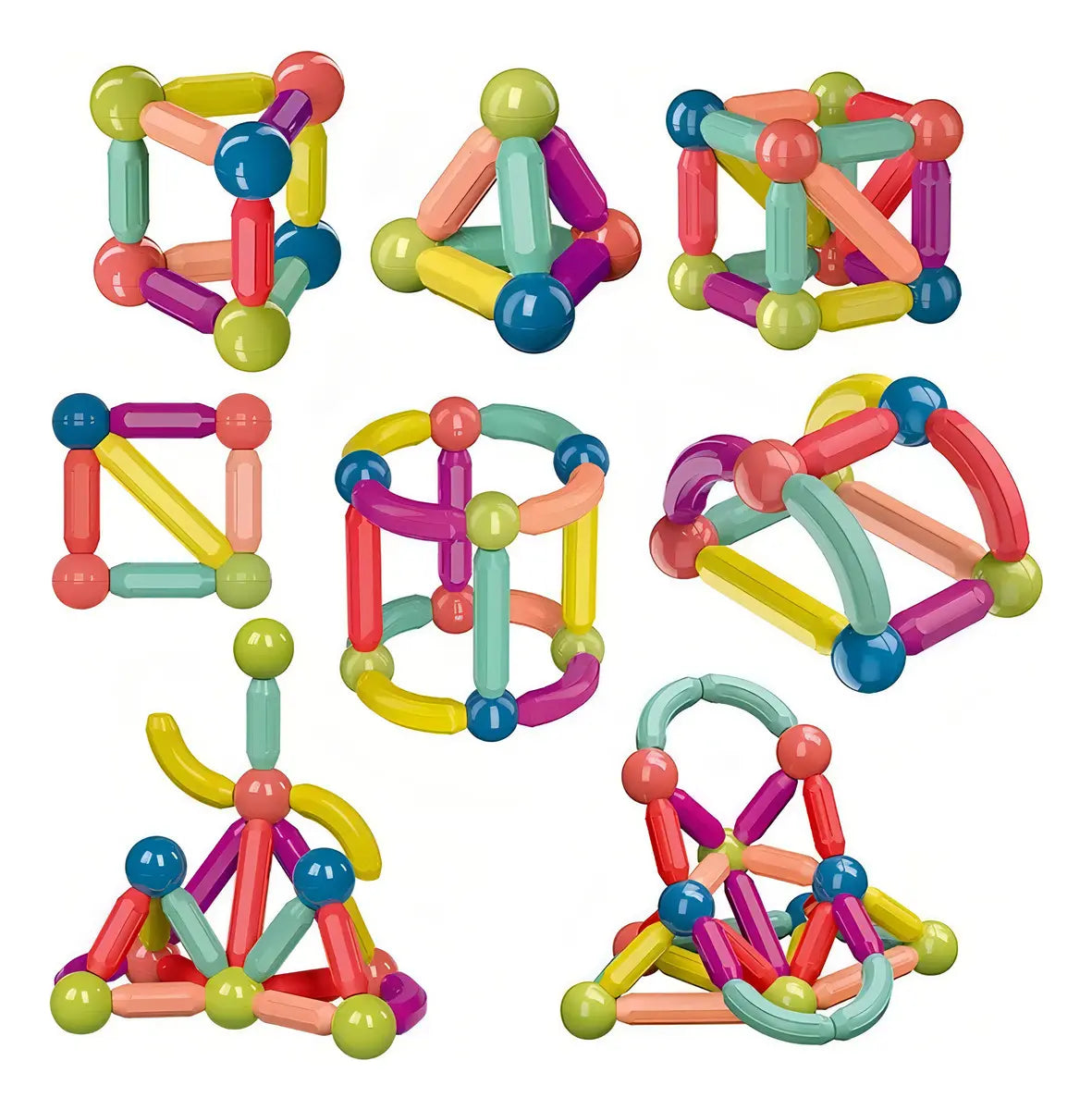 Juego Bloques Construccion Magneticos