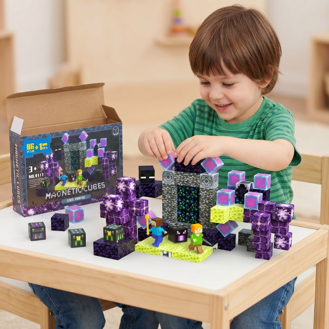Set Bloques Magneticos De Minecraft