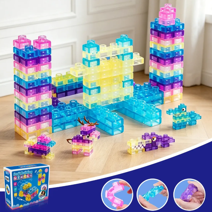 Bloques Lego De Goma Para Ninos